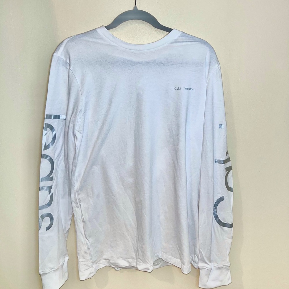 CALVIN KLEIN MSRP MEN'S WHITE LONG SLEEVE T-SHIRT (Brand New)
